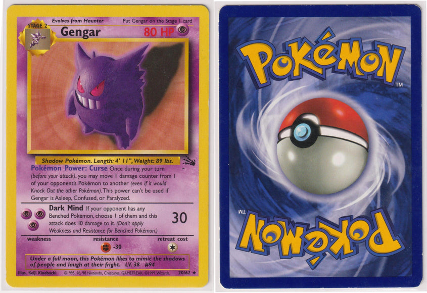 Gengar 20/62 Non-Holo