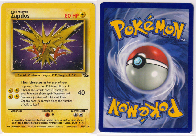 Zapdos 30/62 Non-Holo