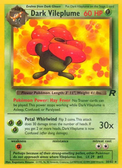 Dark Vileplume 30/82 Non-Holo