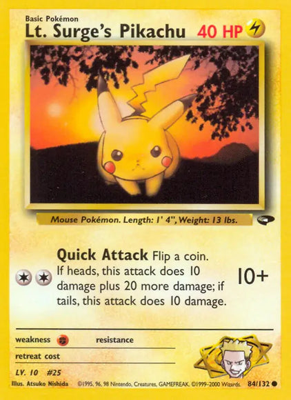 Lt. Surge's Pikachu 84/132