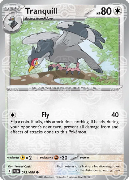 Tranquill 072/086 Master Ball