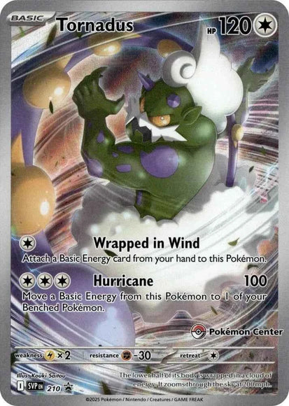 Tornadus SVP210 Sealed Pokemon Center Exclusive