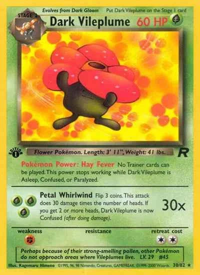 Dark Vileplume 30/82 Non-Holo